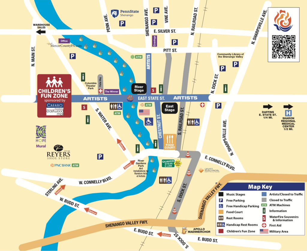 2018 WaterFire Sharon Walking Map