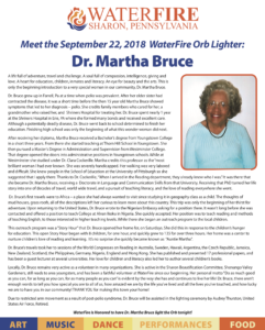 WaterFire Orb Lighter Dr. Martha Bruce