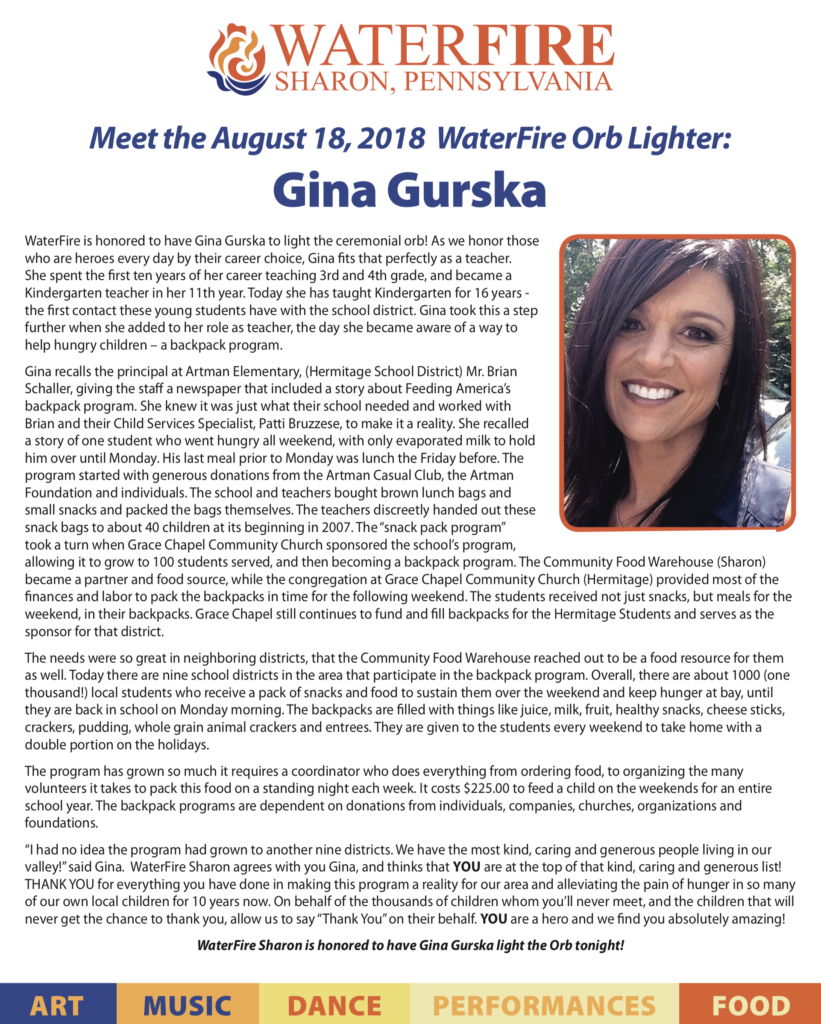08.18.18 WaterFire Sharon Orb Lighter: Gina Gurska