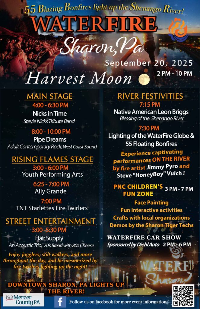 Waterfire Sharon September 20th flyer